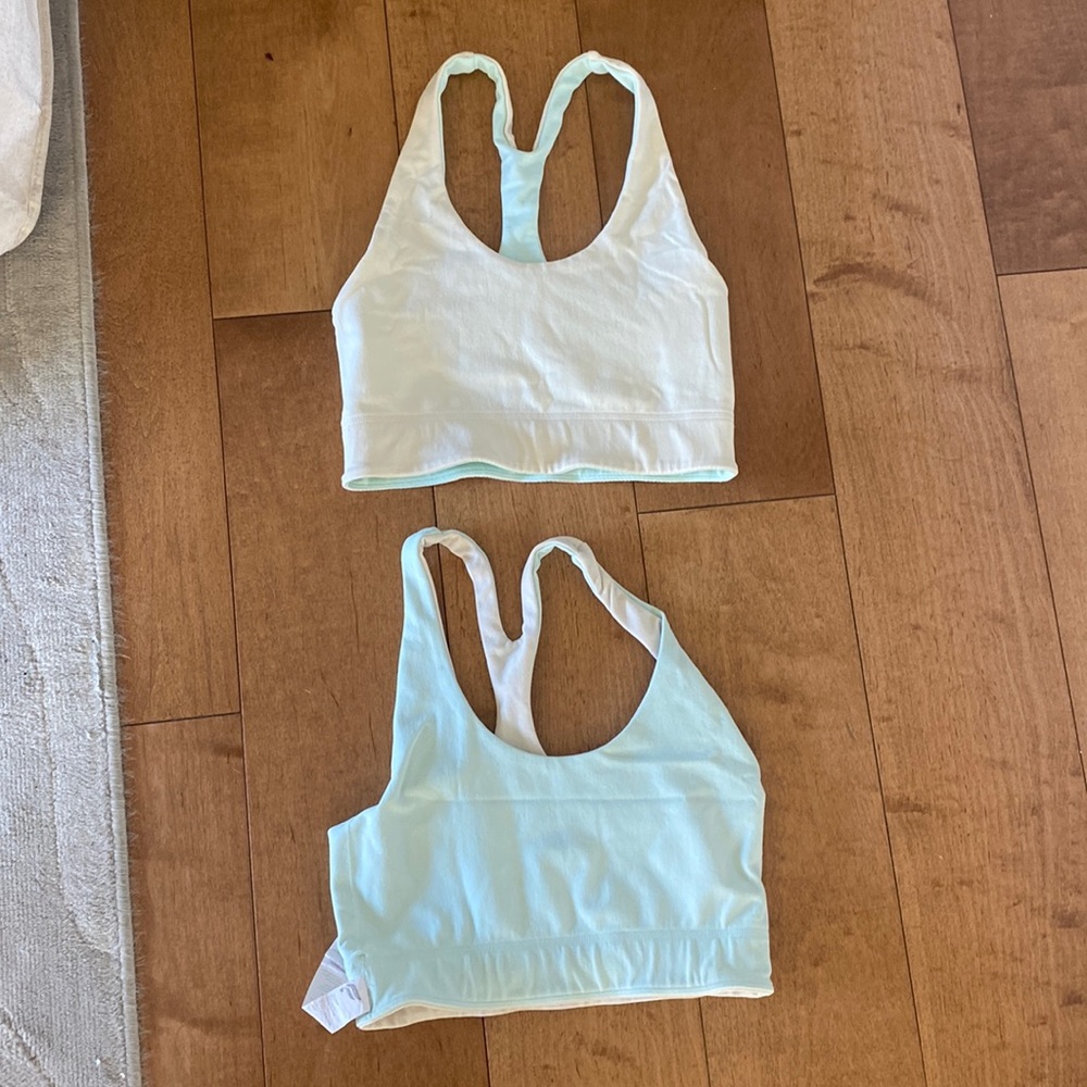 Fabletics sports bras. 2 for $10. Size small. They are reversible